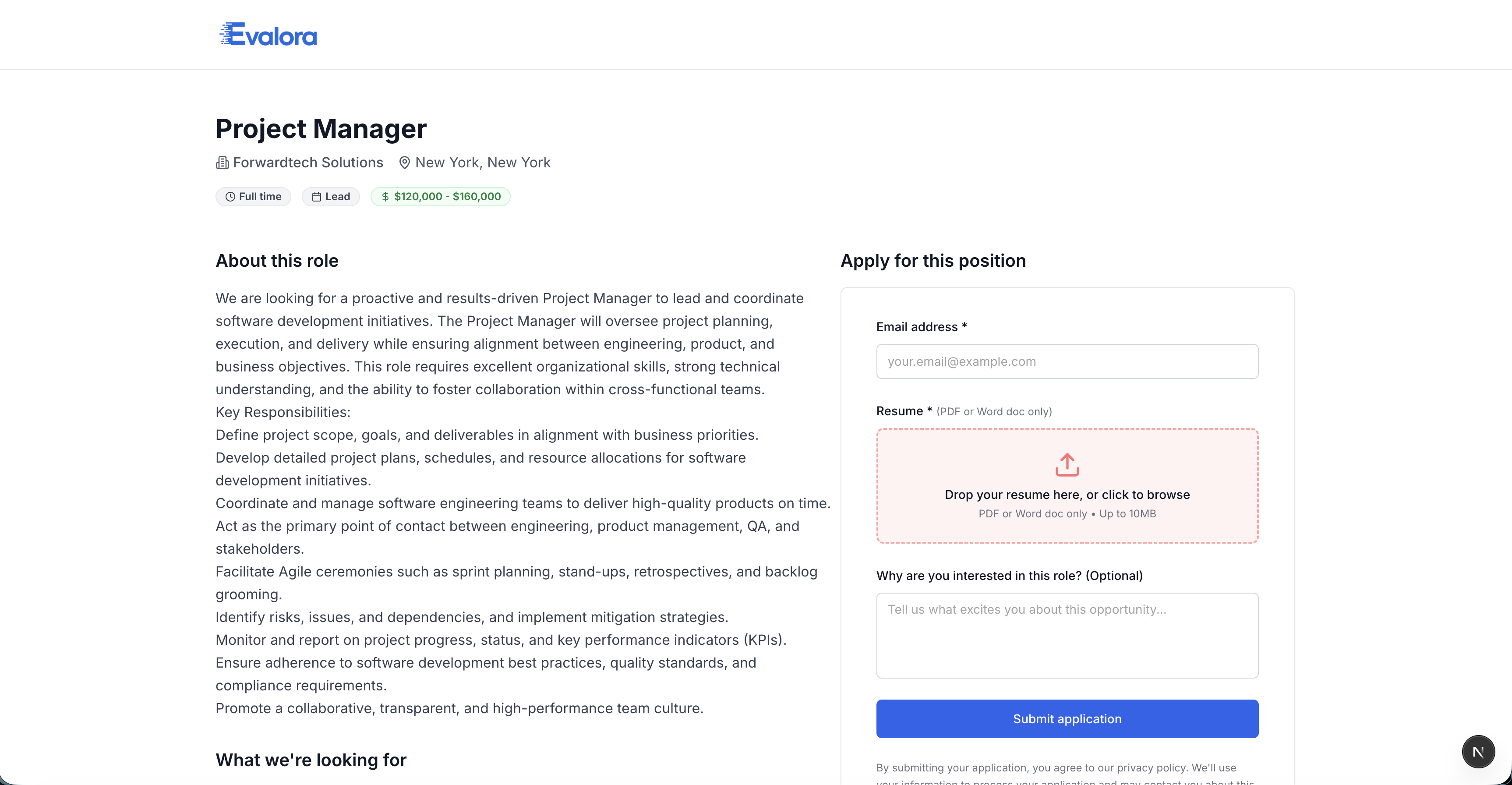 ATS Platform Screenshot